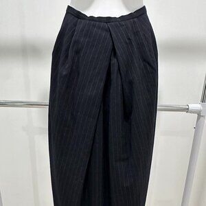 Comme des Garcons Wool Striped Skirt Navy